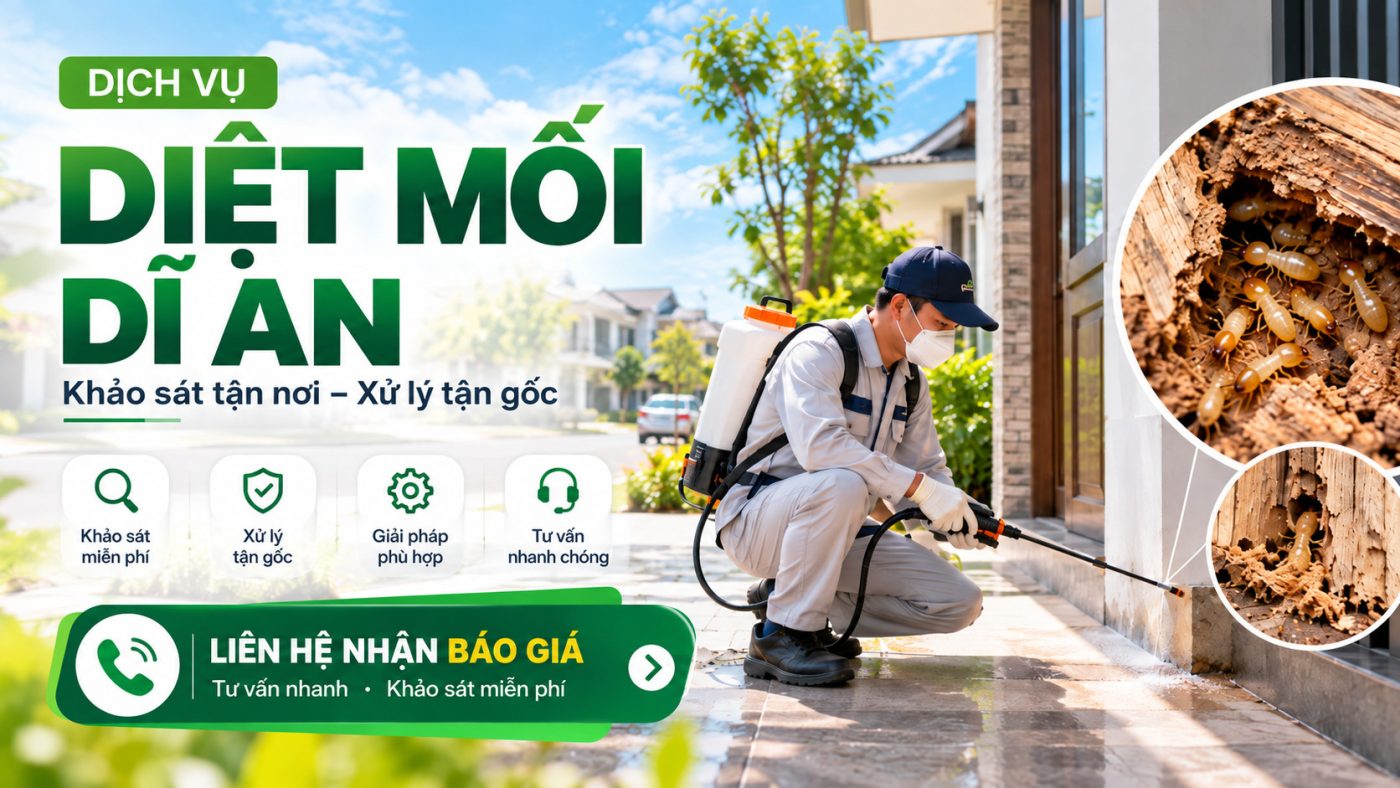 Dịch Vụ Diệt Mối Dĩ An – Khảo Sát & Xử Lý Mối Tận Gốc